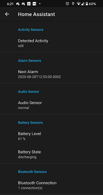 Screenshot of Manage Sensors