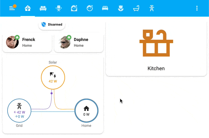 Screen recording showing a Kitchen subview in action