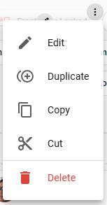 Screenshot showing the three dots menu