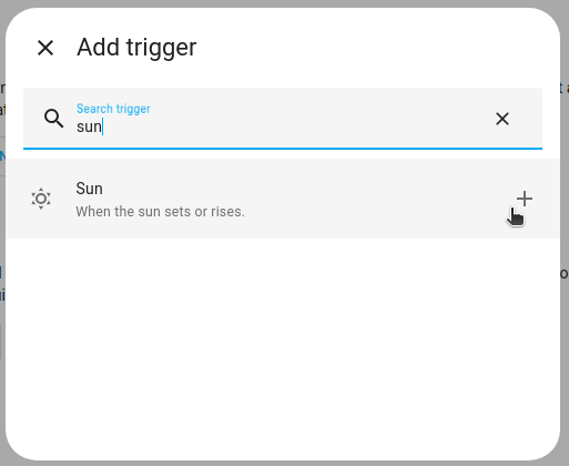 Use the sun as trigger.